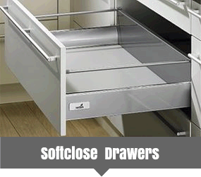 Softclose kitchen drawer systems, for both standard and off standard sizes supplied and fitted by Kitchen Makeover, Laois, Ireland Softclose kitchen drawer systems, for both standard and off standard sizes supplied and fitted by Kitchen Makeover, Laois, Ireland