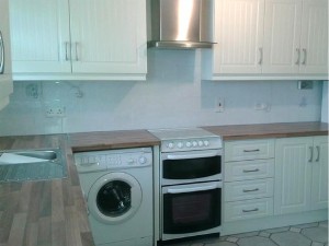 After the makeover of Mary's kitchen by Kitchen Makeover, Ireland. New doors and worktop, create a complete transformation.